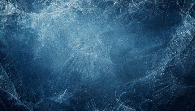 ice winter grunge texture dark blue background