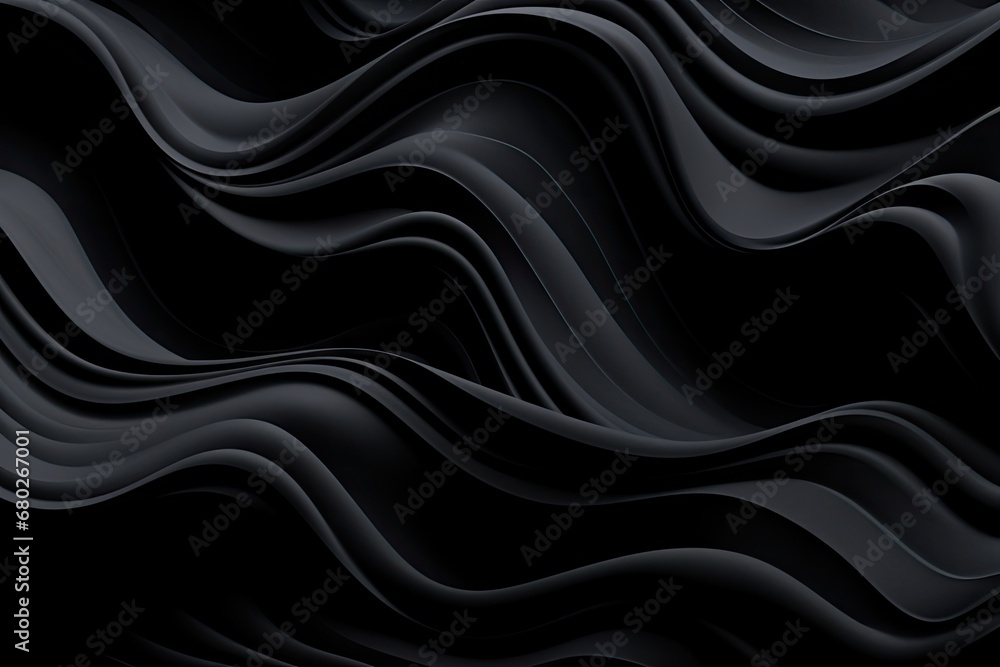 Poster a black background with wavy lines and a black background with wavy lines and a black background wit