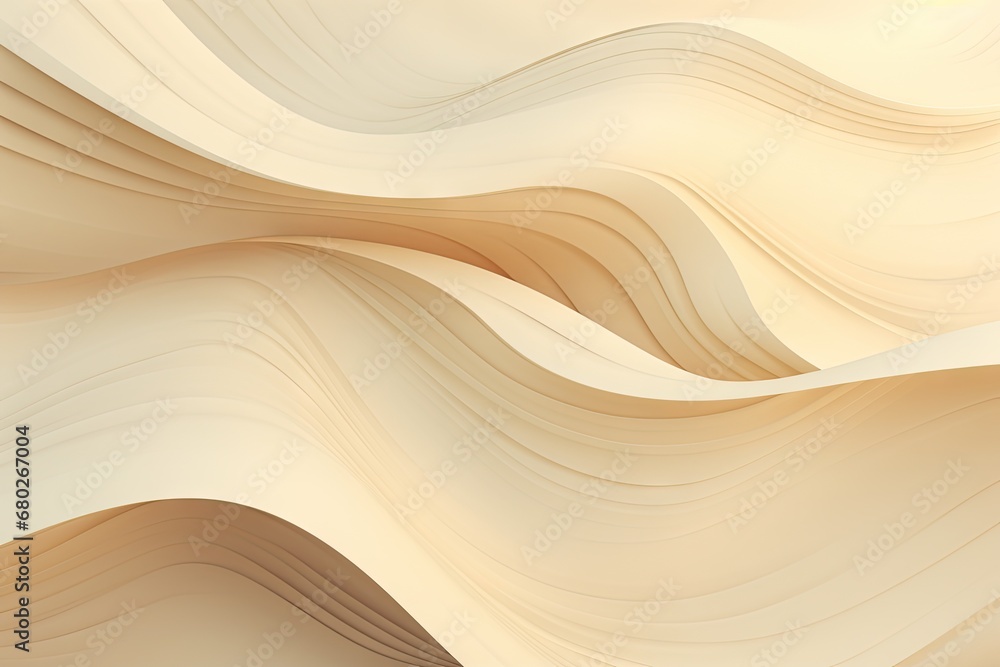 Poster an abstract beige background with wavy lines and a sun in the middle of the top right corner of the 