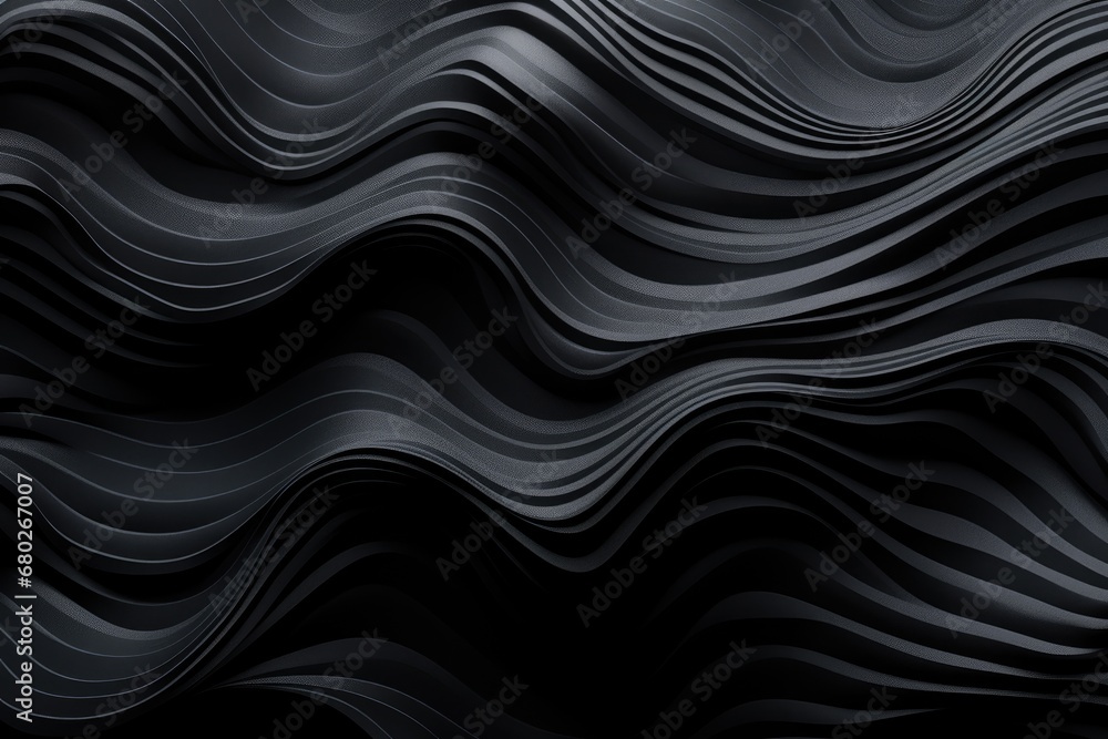 Poster a black background with wavy lines and a black background with wavy lines and a black background wit