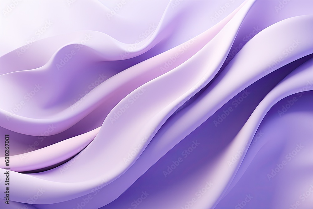 Poster  a close up of a purple and white background with a wavy design on the left side of the image and on the right side of the top of the image.
