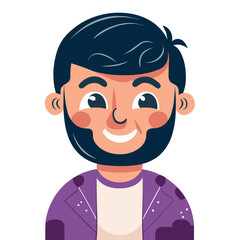 Boy Smiling Vector. Cute Boy Smiling Vector Illustration
