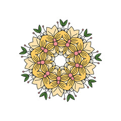 flower seamless decoration vintage pattern illustration