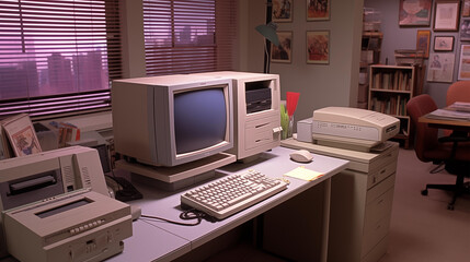 Computer in 1990s office