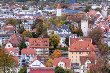 Naklejka premium Ravensburg is a city of towers and gates