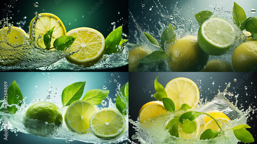 Poster fruit in water