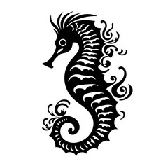 Whimsical Seahorse Vector Illustration