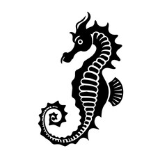 Whimsical Seahorse Vector Illustration