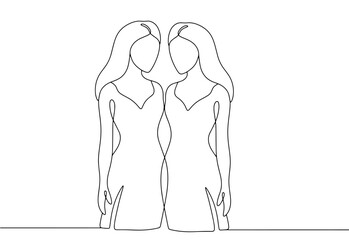 Women. Twins. One line