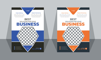 Vector creative and modern business flyer,
Corporate flyer Design Template in A4,