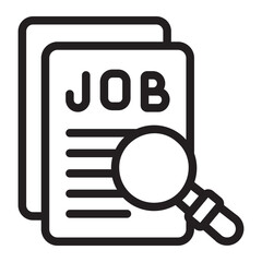 job search line icon