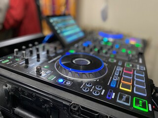 Obraz premium colorful DJ console mixer