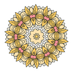 flower seamless decoration vintage pattern illustration