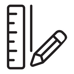 Fototapeta premium ruler line icon