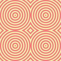 Crossing circles, rhombuses ornament. Linear pattern. Abstract background. Rings vector. Geometric illustration. Rounded figures.