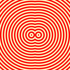 Striped pattern. Crossing circles ornament. Abstract repeat waves texture background. Rings vector. Curves illustration. Rounded figures.