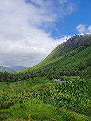 Obraz premium Ben Nevis, Glen Nevis, Steall Fall in the Scottish Highlands
