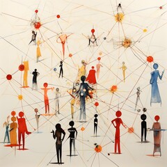 Social relationship artwork illustration image AI generated art