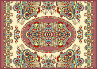 Ethnic carpet with a beautiful Eastern pattern. Fine vector detailing.