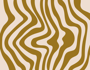 Retro flow waves groovy hippie texture background