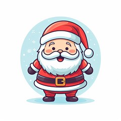 Obraz premium Cheerful Cartoon Santa Claus 3