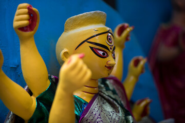 making of the goddess durga idol for durga puja 