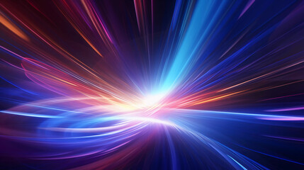 Digital vortex background. Abstract vibrant streams of light converging into a luminous nexus