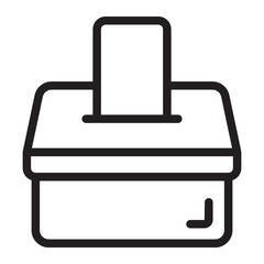voting box line icon