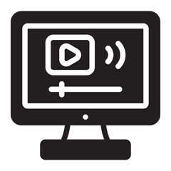 video stream glyph icon