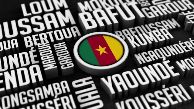 Cameroon Word Cloud Collage In 3D