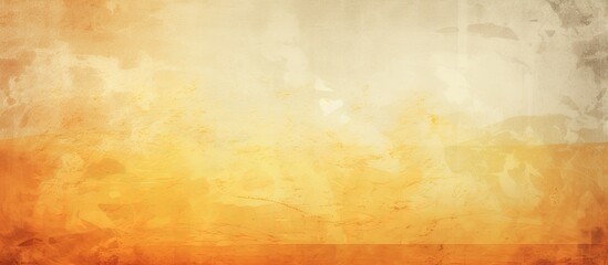 The vintage illustration of a grunge background with a creative orange gradient and pastel yellow graphics creates a light texture design for a vintage banner or wallpaper. - obrazy, fototapety, plakaty