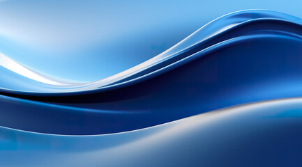 Blue flowing waves, abstract background