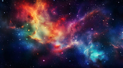 Fototapeta na wymiar Nebula in the Night Sky