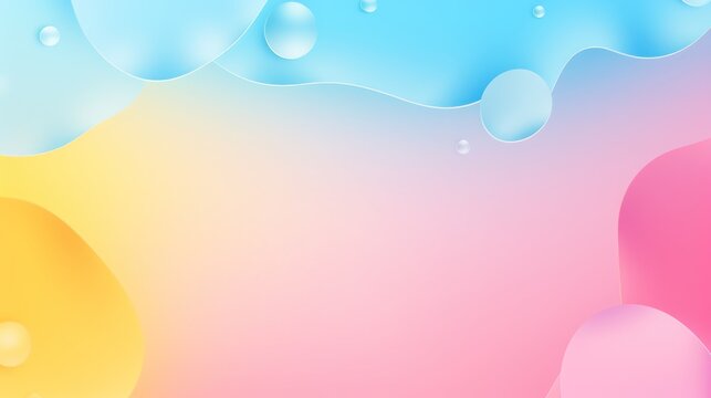 Decorative abstract backround with pink, blue and orange water drops