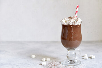 Spicy hot chocolate with marshmallow.