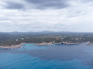 Obraz premium aerial view of cala mondragó in spain