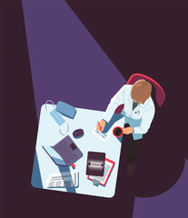 Dentist, orthodontist doctor man working in office