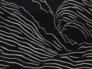 A Black And White Striped Background - Linocut print who gets to decide.