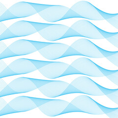 Abstract background with lines. Vector background with waves. Background for music album, poster, card, advertisement. Element for design isolated on white. Blue