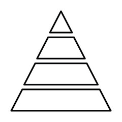 Pyramid Analysis Report Icon In Outline Style