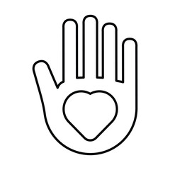 Obraz premium Charity Giving Icon In Outline Style