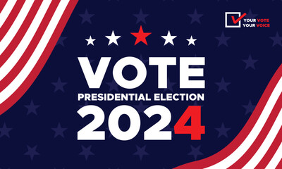 Vote 2024. Presidential election day in united states. Election 2024 USA. Political election campaign banner. background, post, Banner, card, poster design with Vote day November 5 US