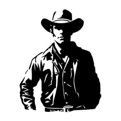 Western Cowboy Vector Illustration