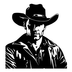 Western Cowboy Vector Illustration