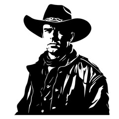 Western Cowboy Vector Illustration