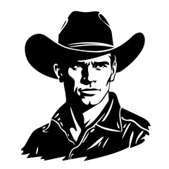 Western Cowboy Vector Illustration