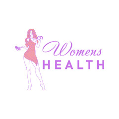 Womens health logo. Beauty woman.