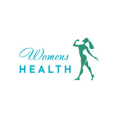 Womens health logo. Beauty woman.