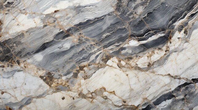 Elegance in Stone: A close-up of a polished marble surface, highlighting intricate veins and textures.
