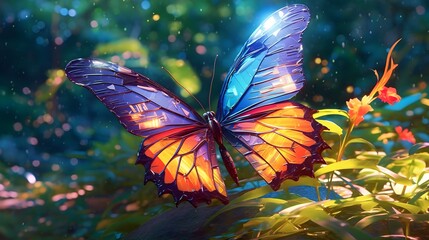 a colorful butterfly wallpaper